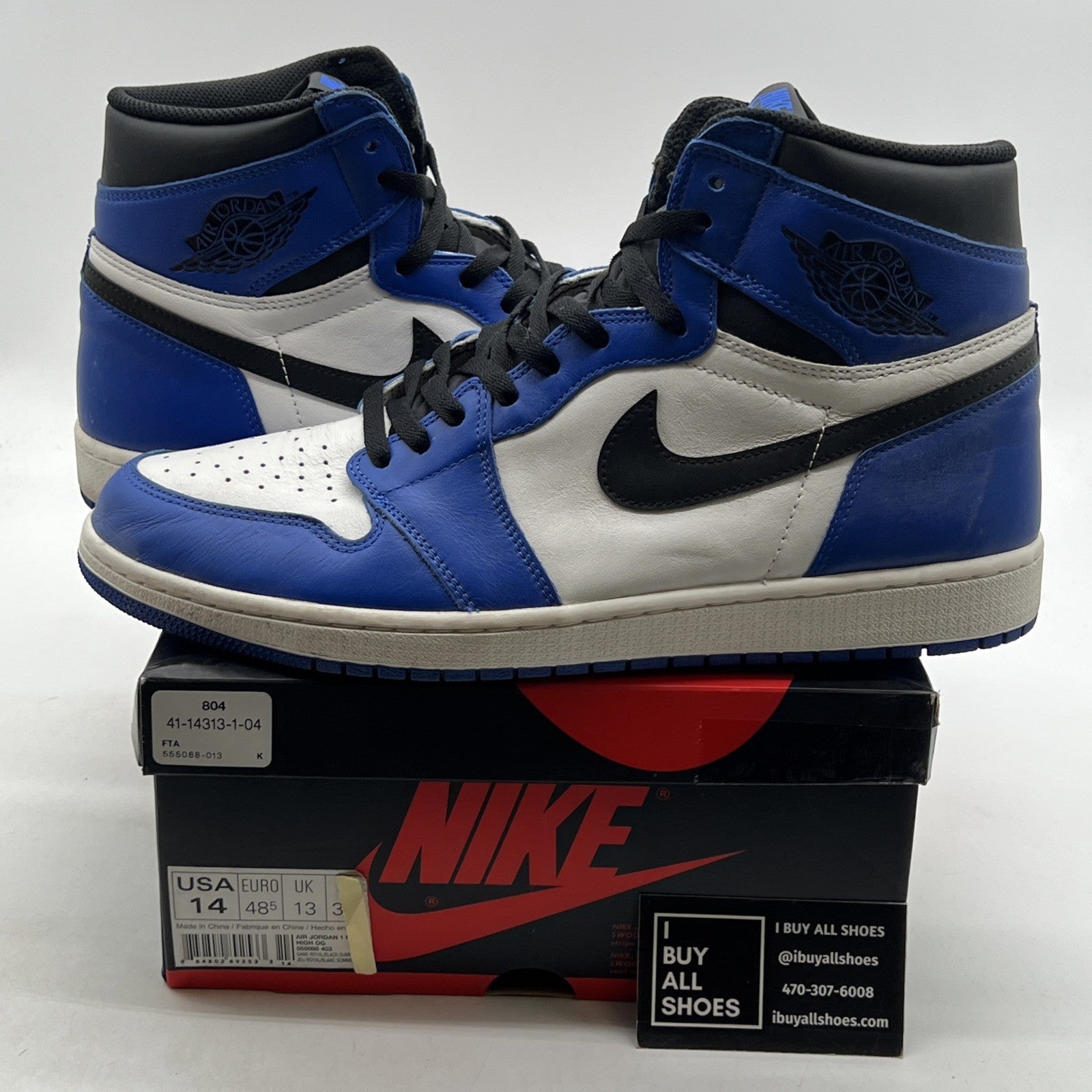 Size 14 - Air Jordan 1 Retro High OG Game Royal 2018 (555088-403)