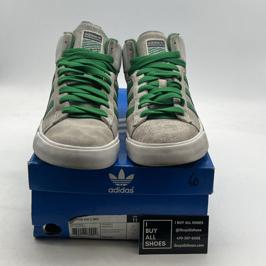 Size 11 - Adidas Campus Vulc Mid Grey White (581905)