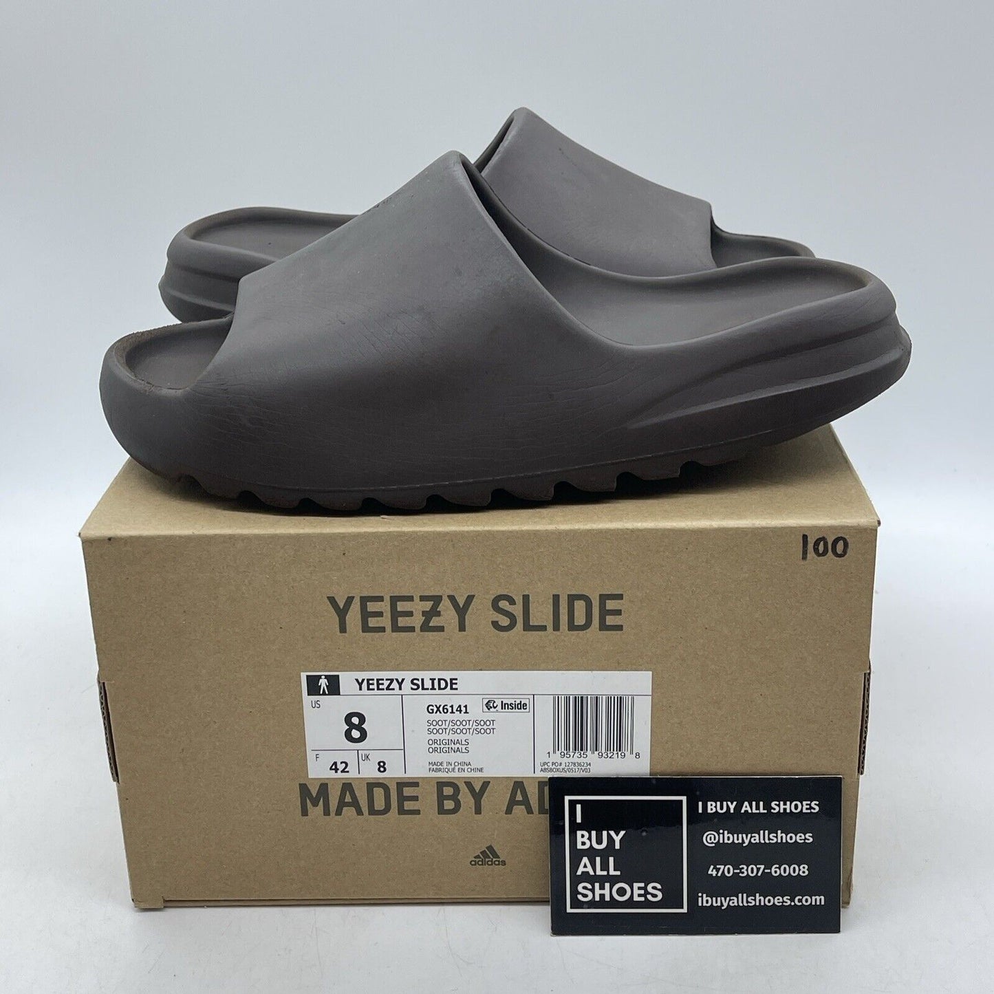 Size 8 - adidas Yeezy Slide Brown Rubber (GX6141)