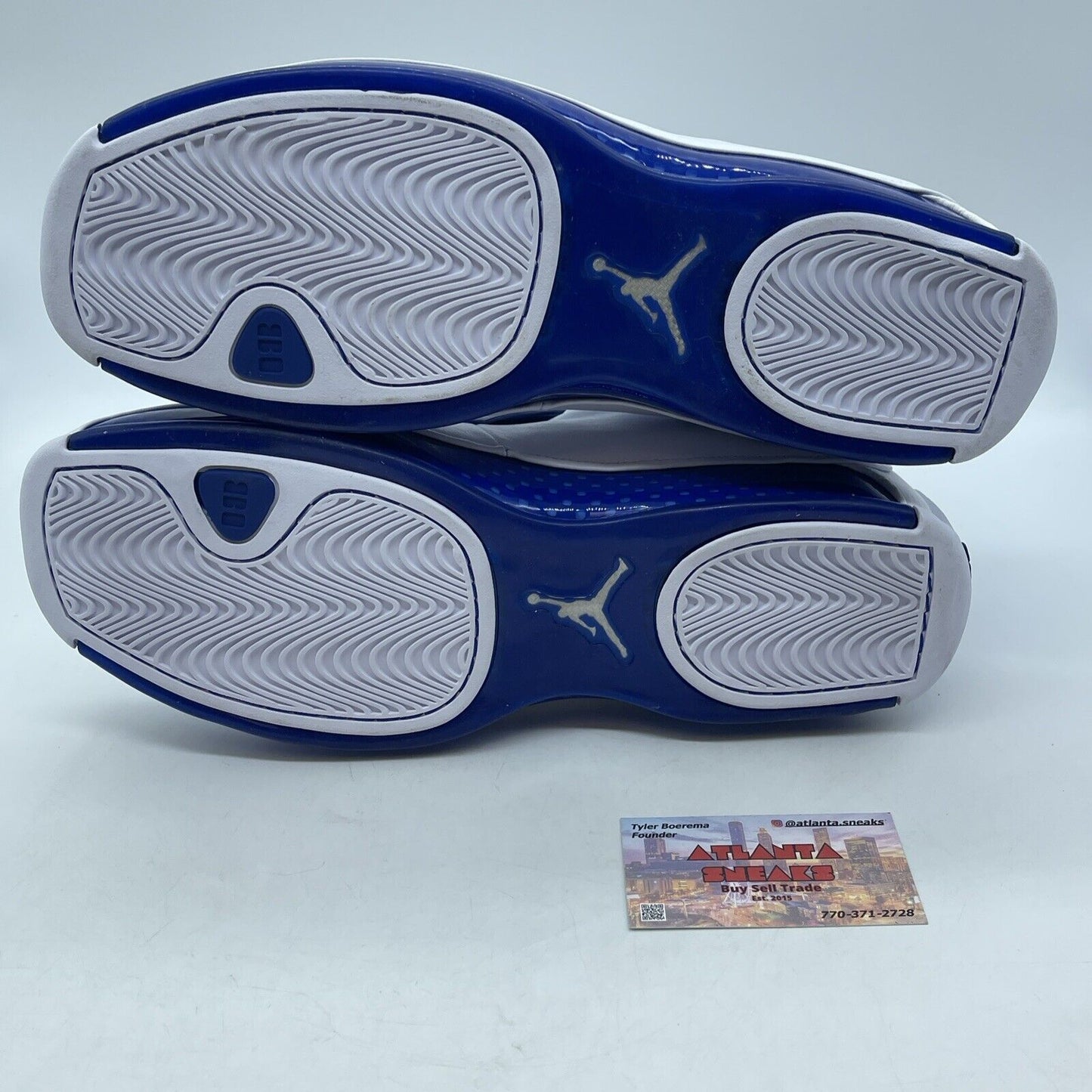 Size 13 - Air Jordan 18 Retro 2018 White Sport Royal Blue Leather (AA2494-106)