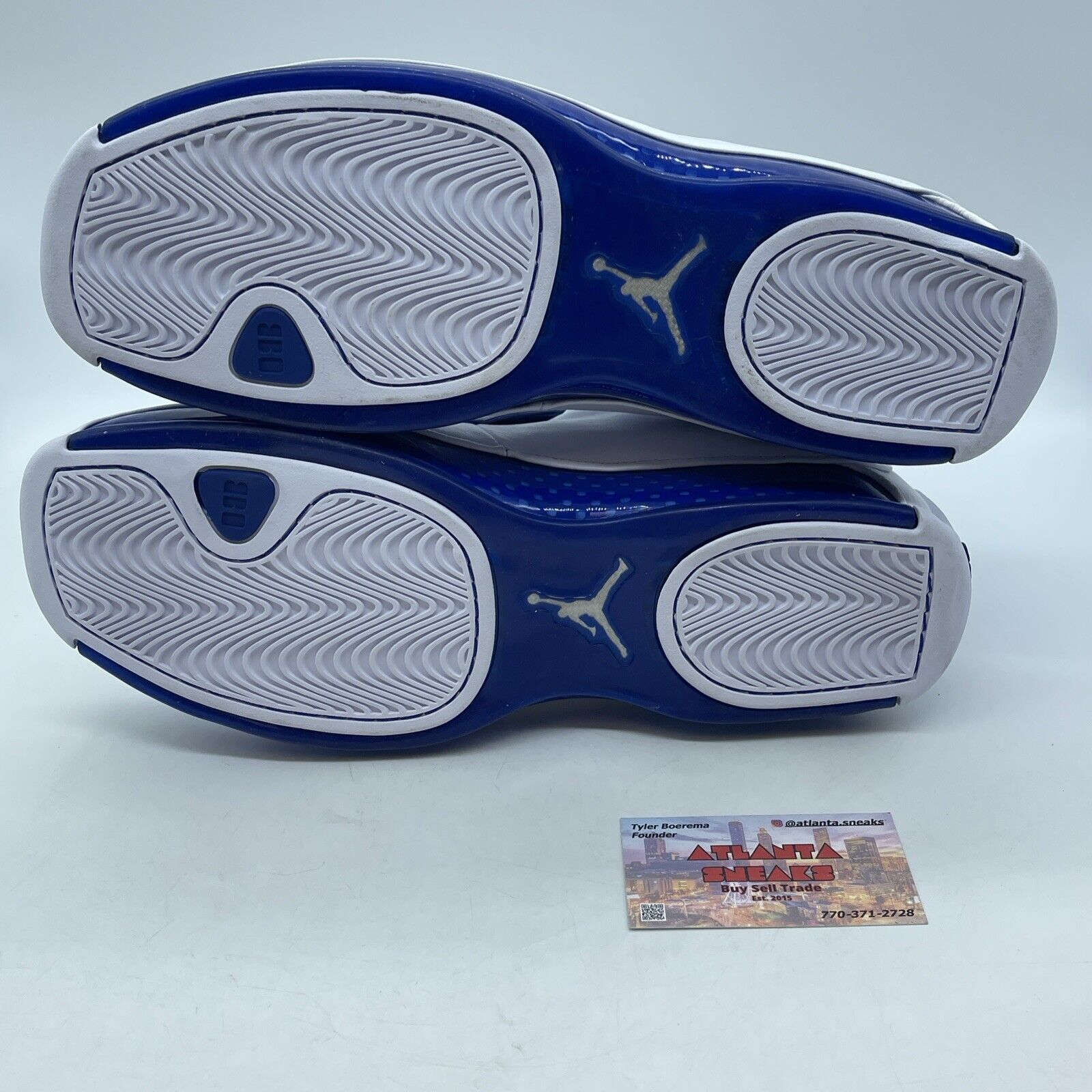 Size 13 - Air Jordan 18 Retro 2018 White Sport Royal Blue Leather (AA2494-106)