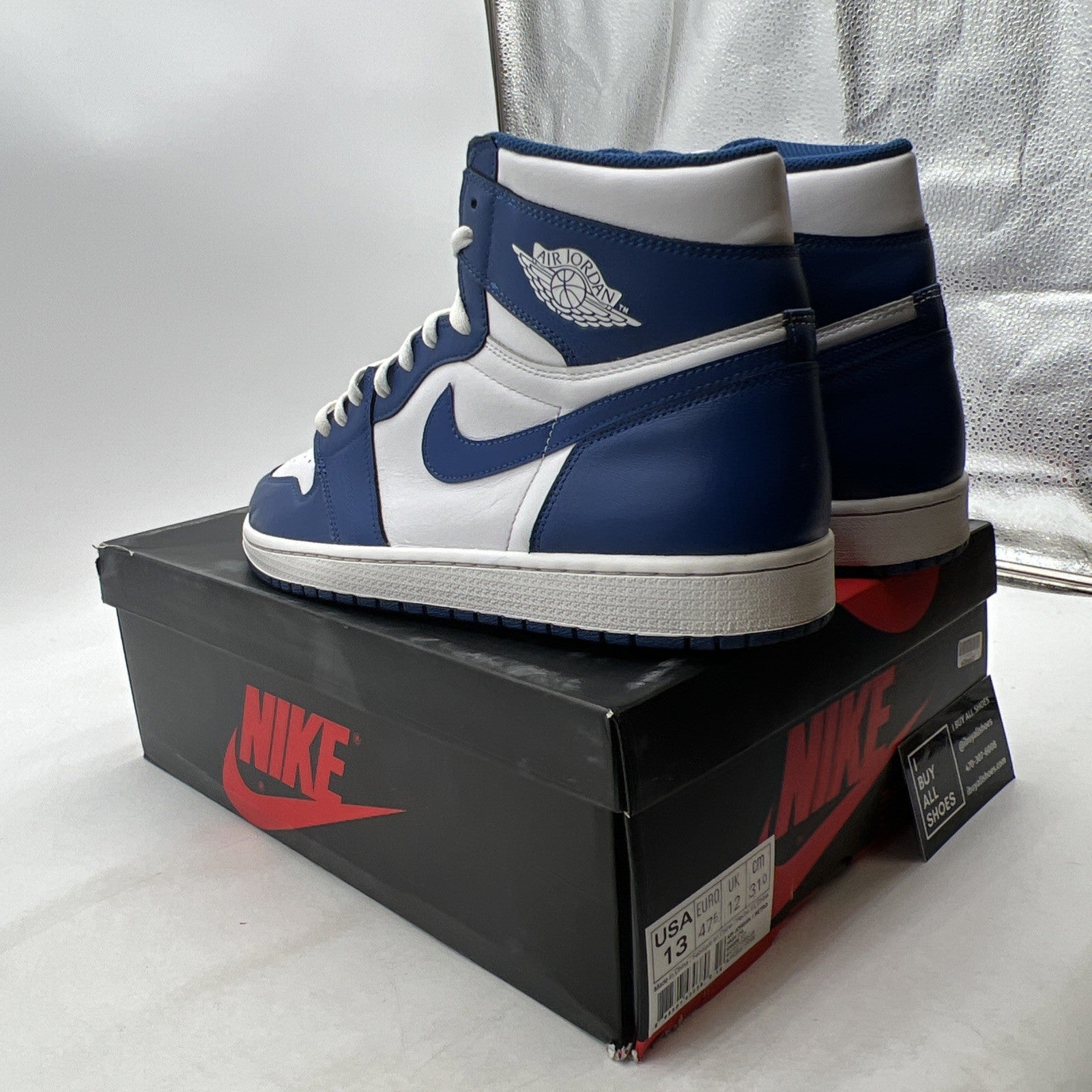 Size 13 - Air Jordan 1 Retro High OG Storm Blue 2016 (555088-127)