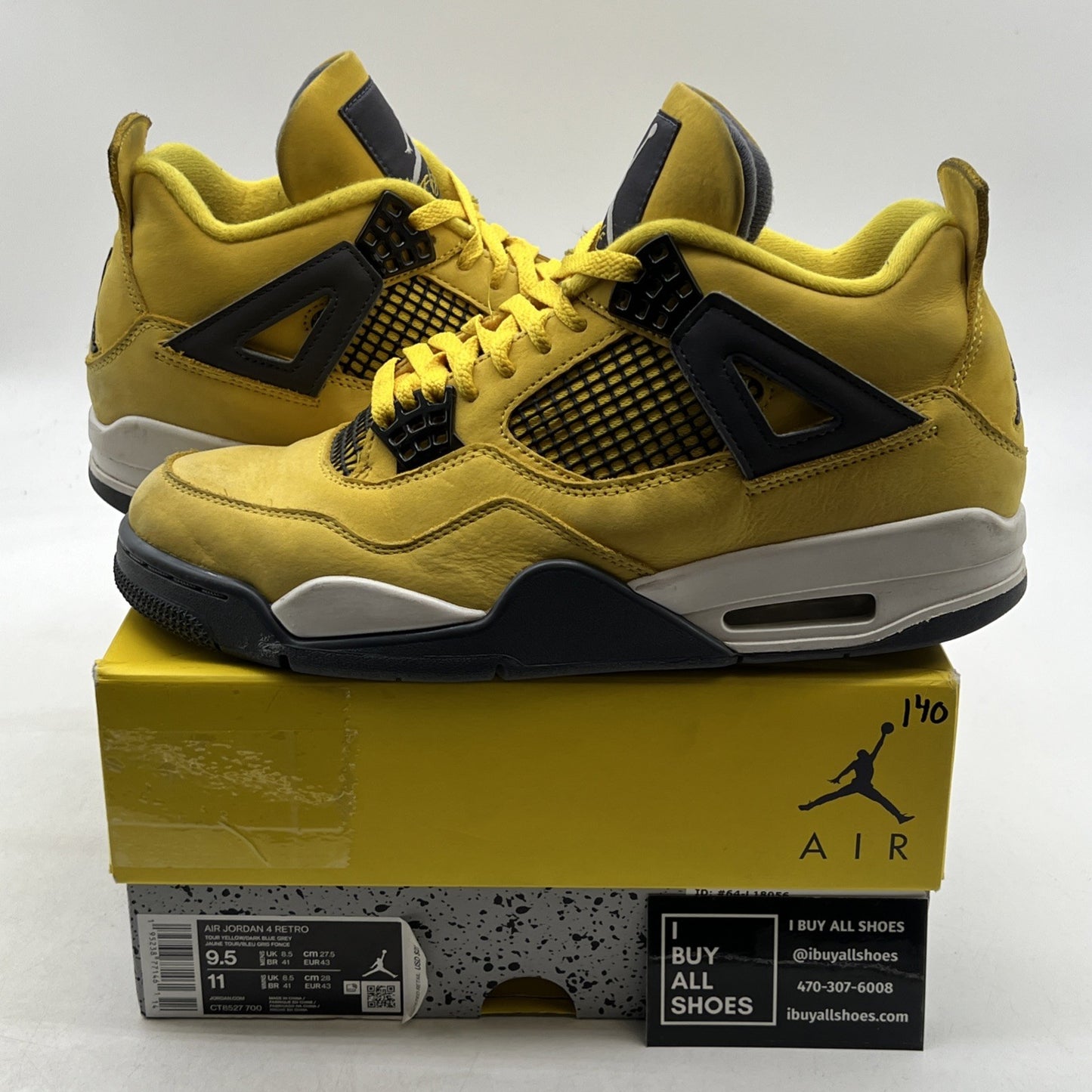 Size 9.5 - Air Jordan 4 Retro Mid Lightning (CT8527-700)