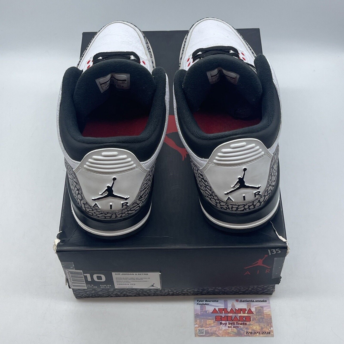 Size 10 - Air Jordan 3 Retro Infrared 23 Red Black Gray White (136064-123)