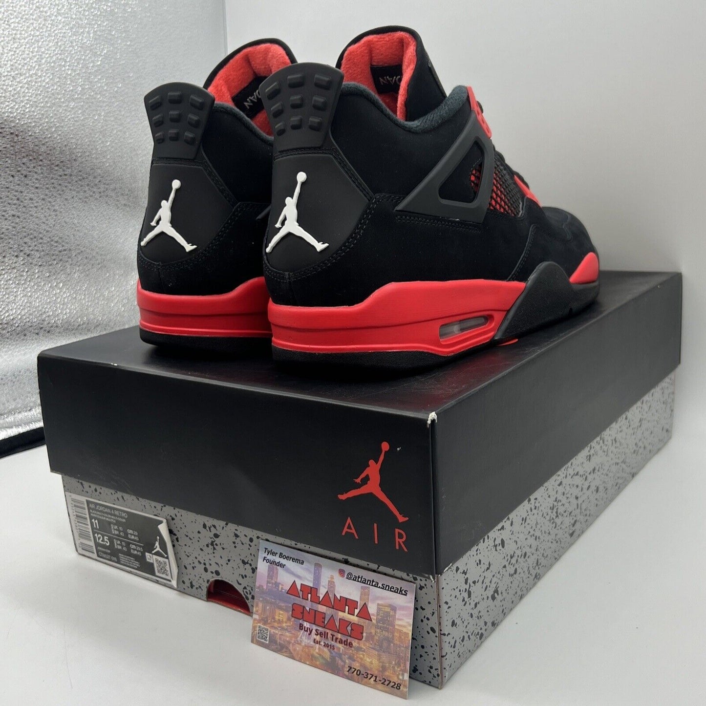 Size 11 - Jordan 4 Retro Mid Red Thunder Black White Brand New Og All