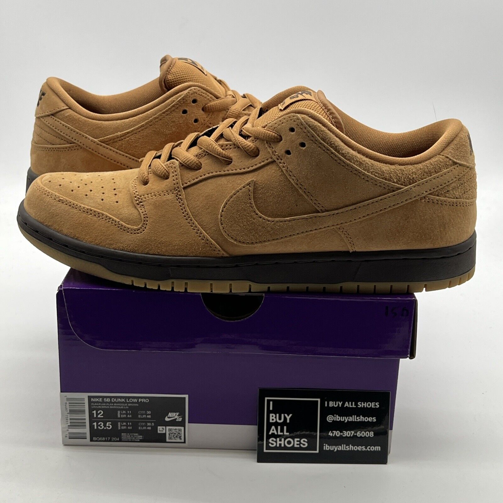 Size 12 - Nike Dunk Pro SB Low Wheat Mocha (BQ6817-204)