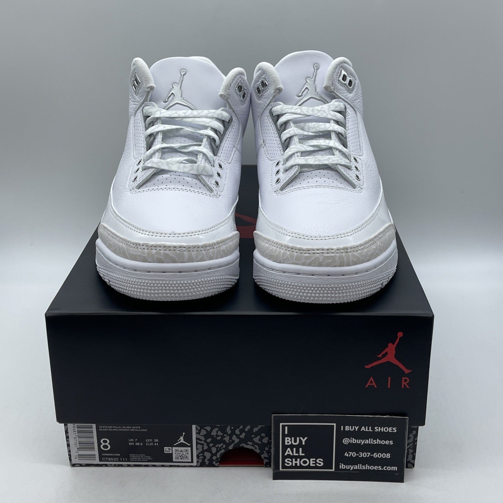 Size 8 - Air Jordan 3 Retro 2025 Pure Money Suede Leather (CT8532-111)