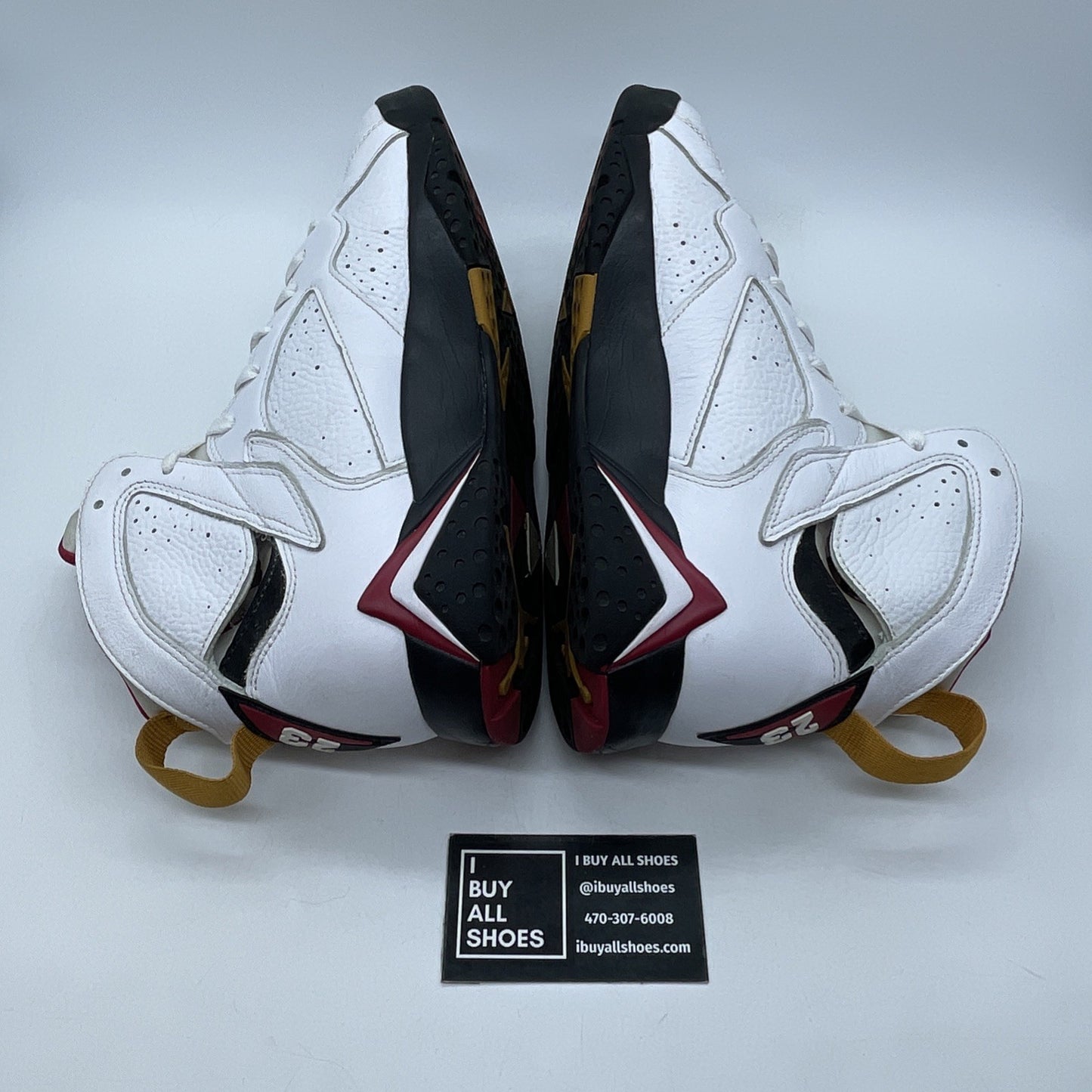Size 10 - Jordan 7 Cardinal 2022 White Red Black Yellow Leather (CU9307-106)