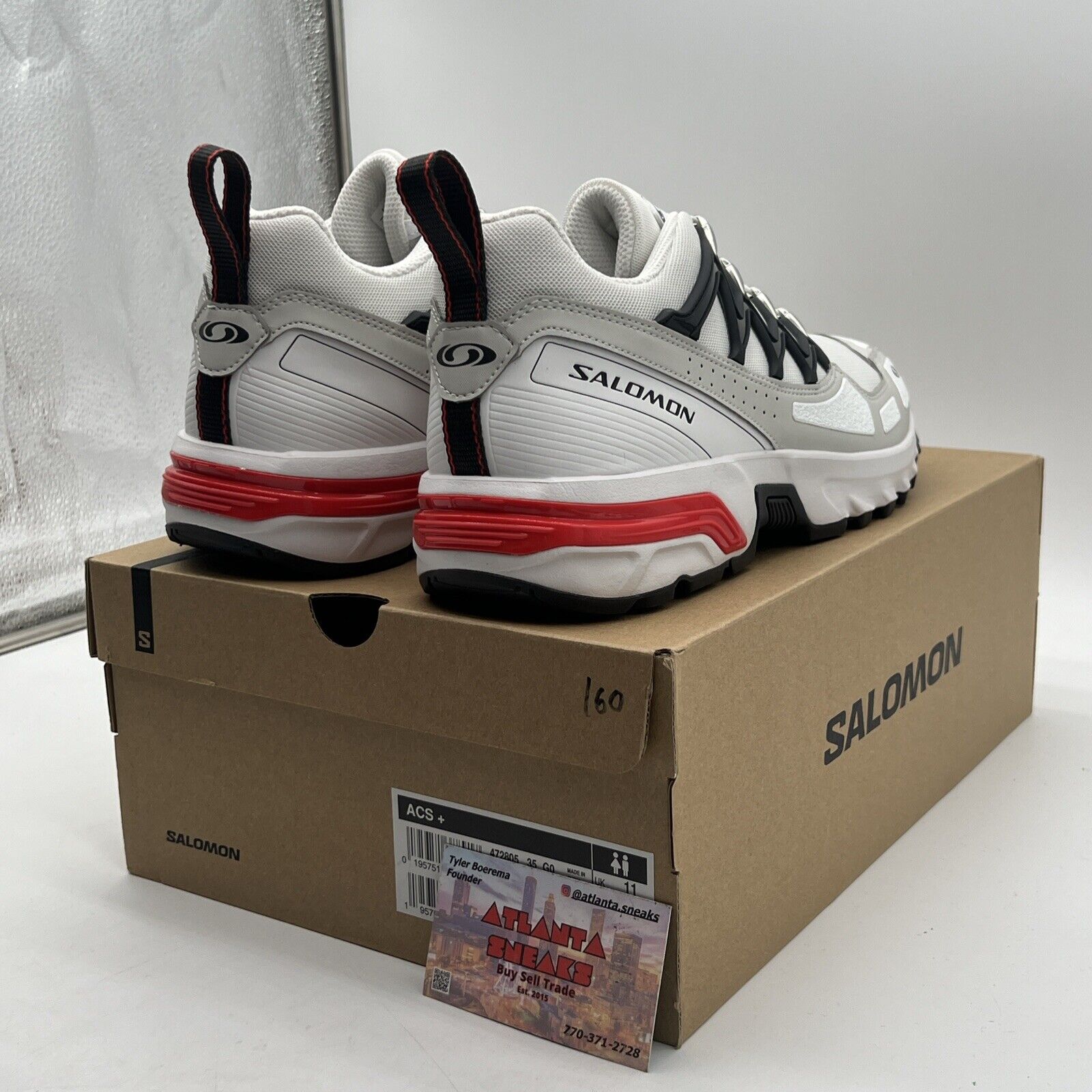 Size 11.5 - Salomon ACS+ OG Lunar Rock Poppy Red Black White (L4720500)