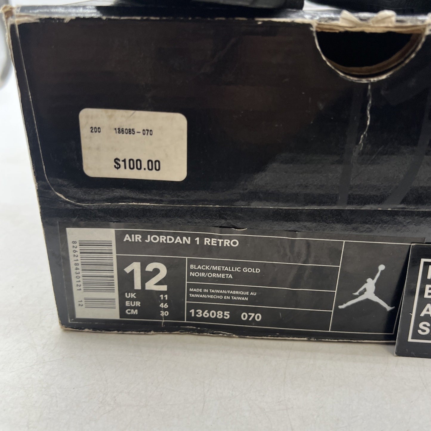 Size 12 - Air Jordan 1 Retro PL 2003 Metallic Gold (136085-070)