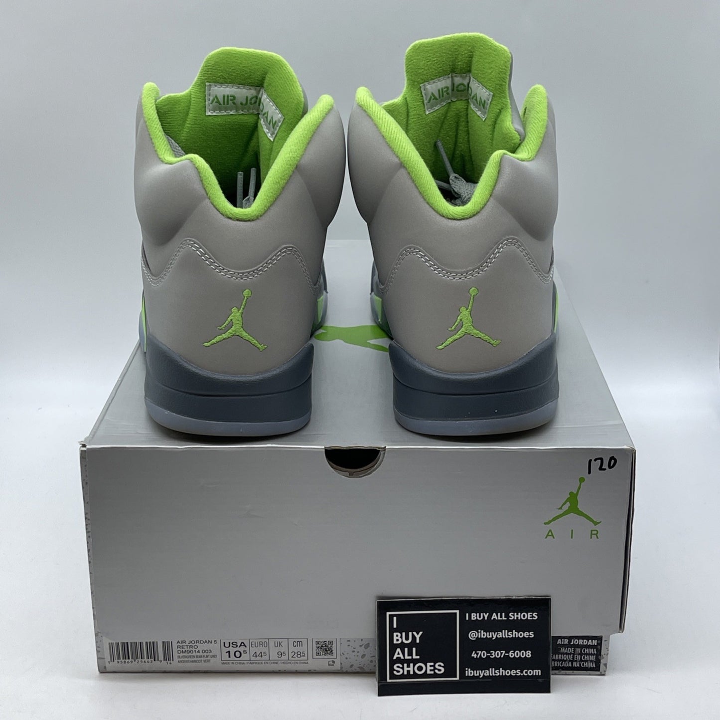 Size 10.5 - Jordan 5 Retro Green Bean Grey Leather (DM9014-003)