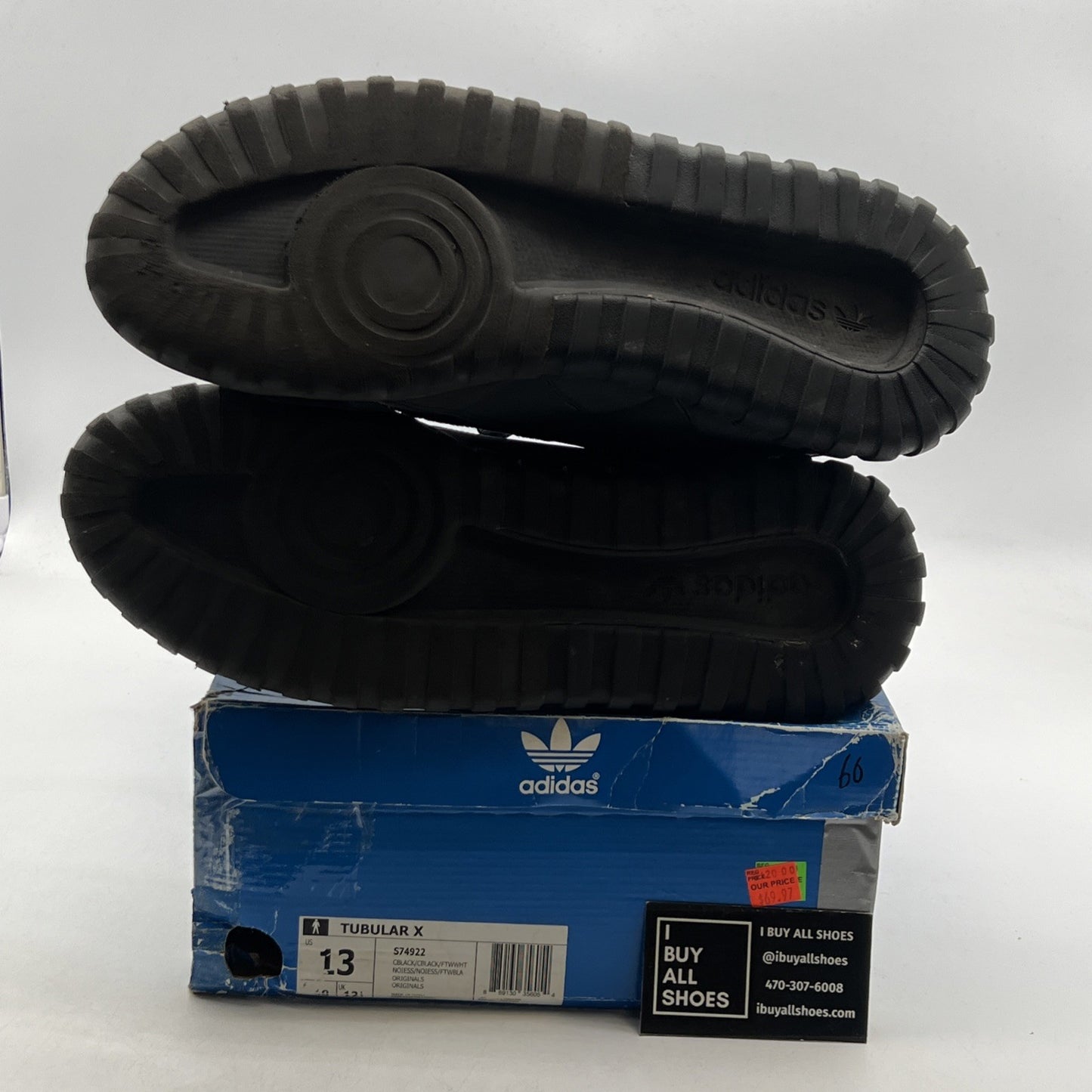 Size 13 - Adidas Tubular X Core Black (S74922)