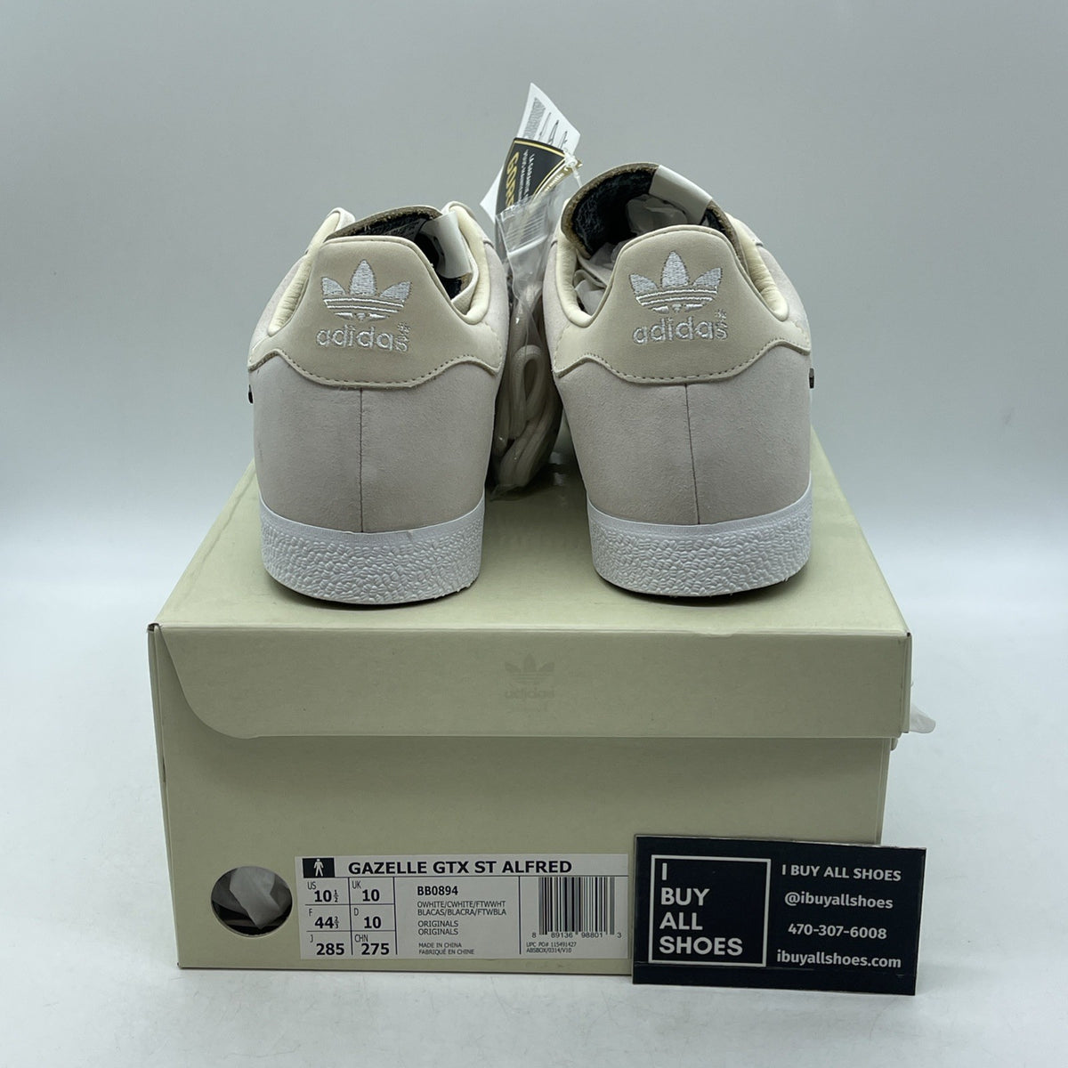 Size 10.5 - Saint Alfred x Adidas Gazelle Gore-Tex Chalk White (BB0894)