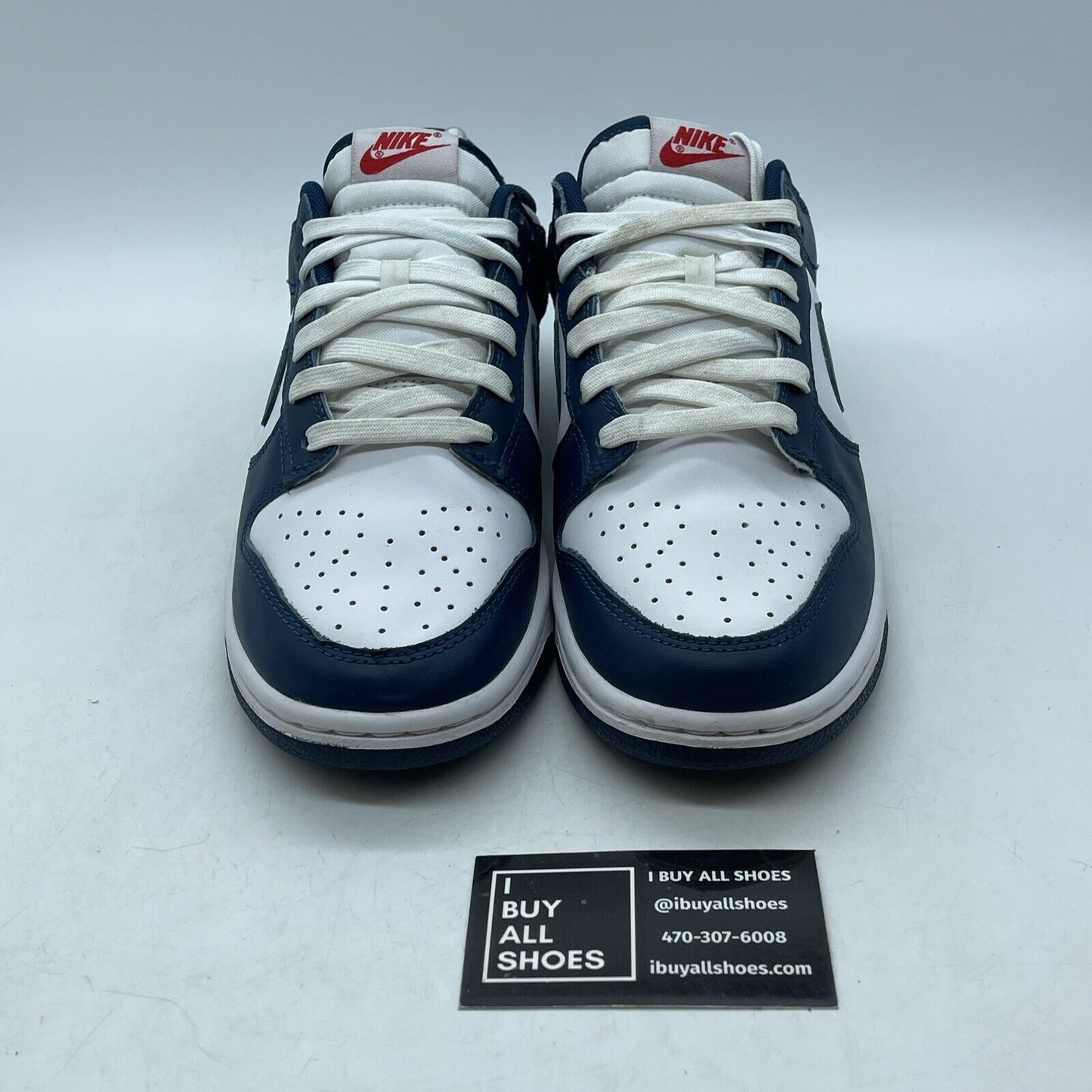 Size 8.5 - Nike Dunk Low Velarian Blue White Red Leather Suede (DD1391-400)