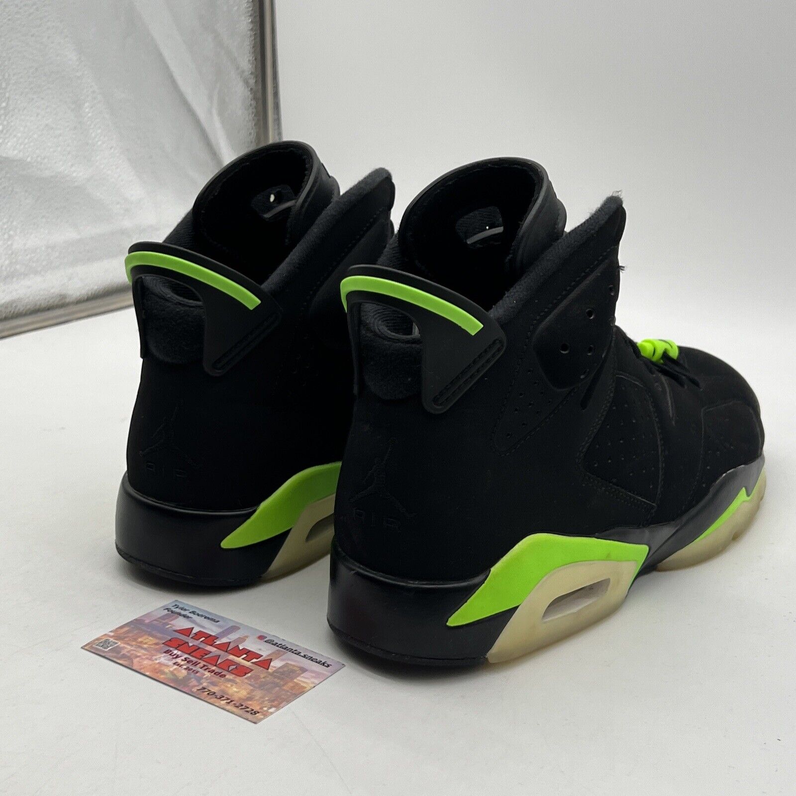 Size 11.5 - Jordan 6 Retro Electric Green 2021 Black Suede (CT8529-003)