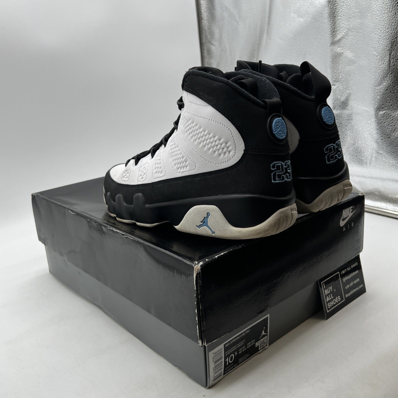 Size 10.5 - Air Jordan 9 Retro University Blue 2020 (CT8019-140)