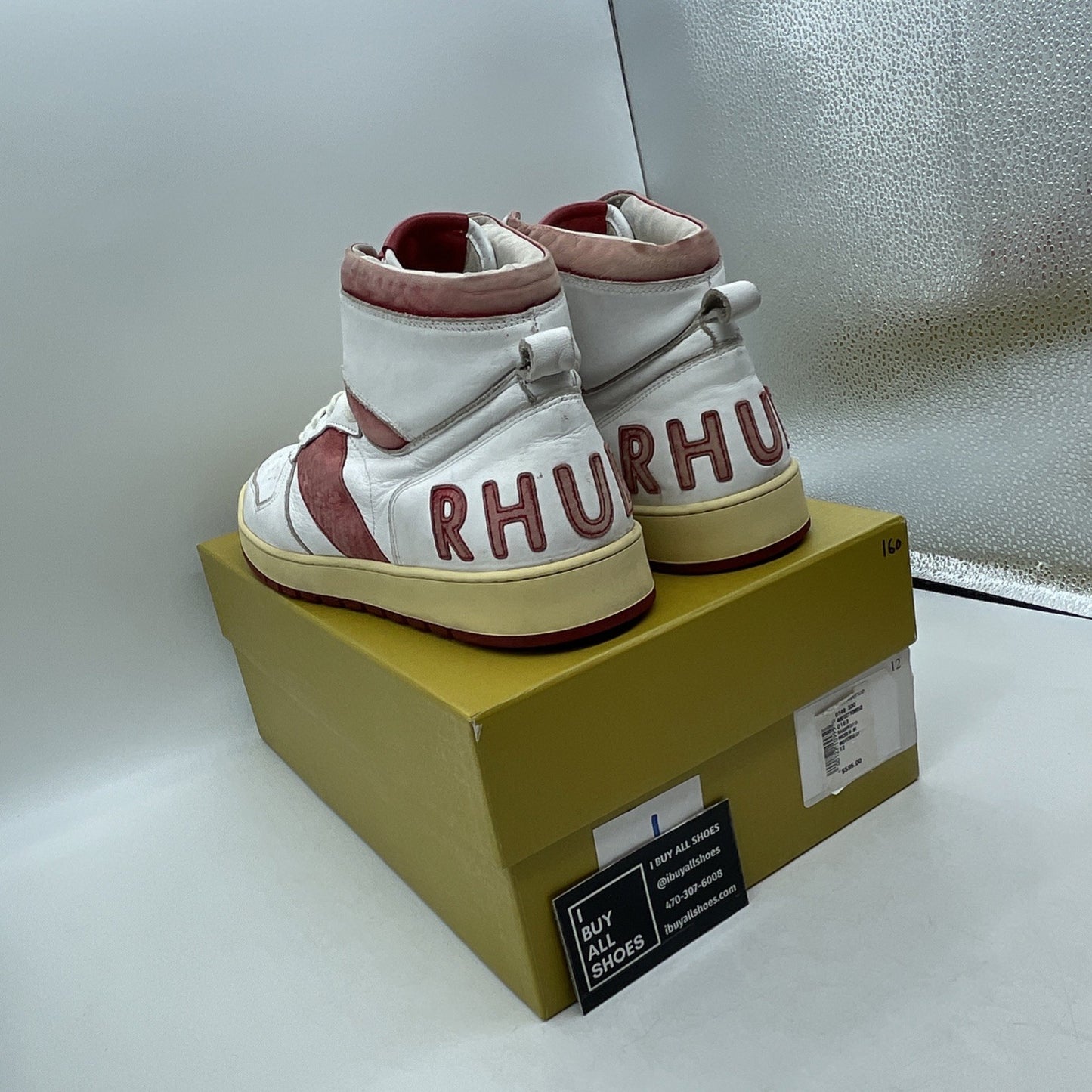 Size 12 - Rhude Rhecess Hi White Red (05AFO14501)