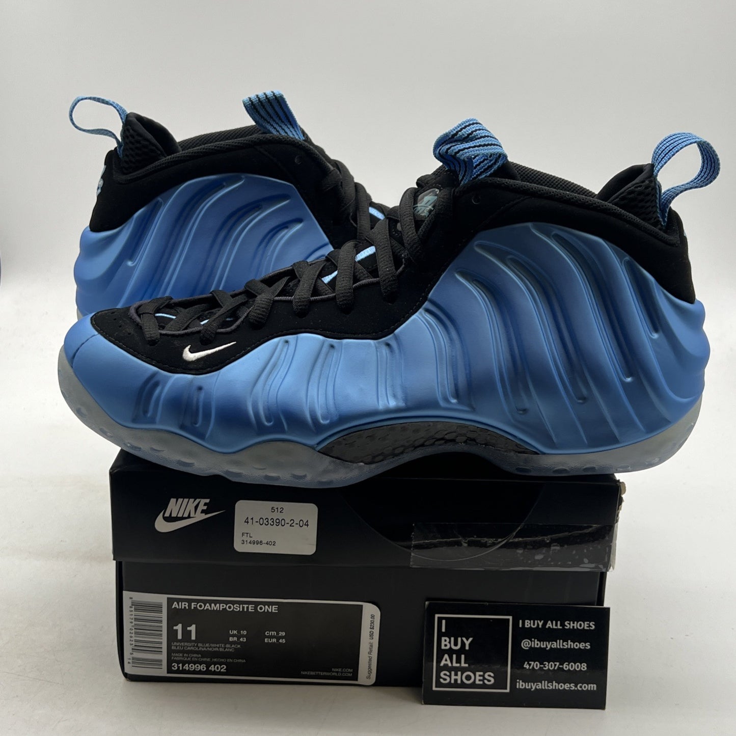 Size 11 - Nike Air Foamposite One University Blue (314996-402)