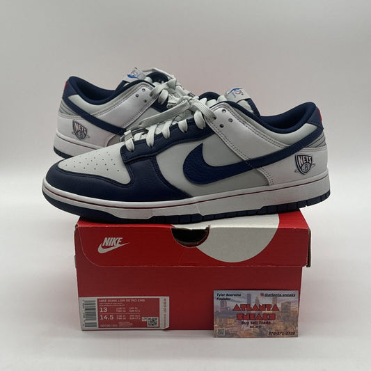 Size 13 - Nike Dunk Low EMB x NBA 75th Anniversary - Brooklyn Nets 2021 Navy Gre