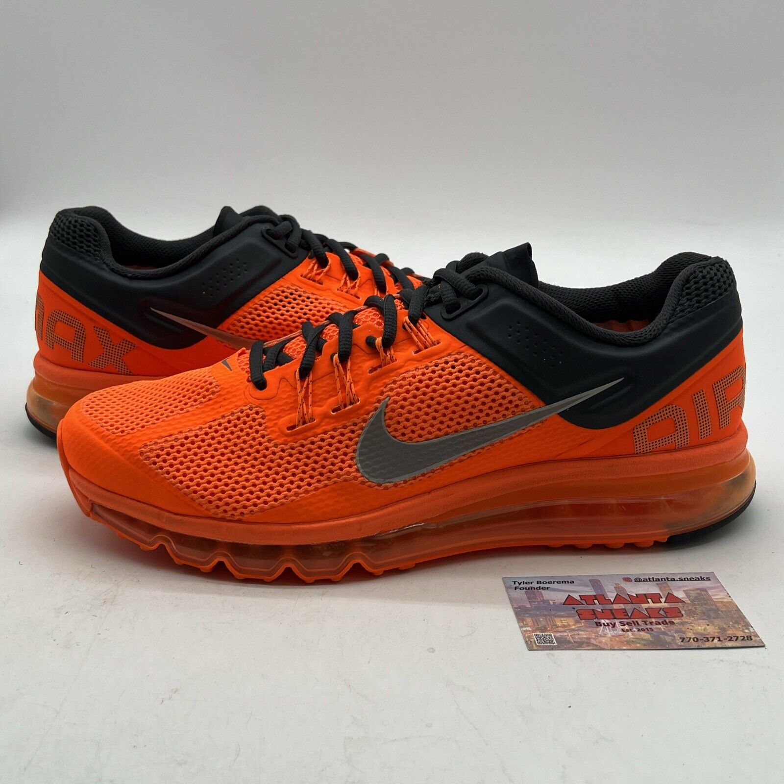 Size 11 - Nike Air Max 2013 ORANGE Black (554886-800)