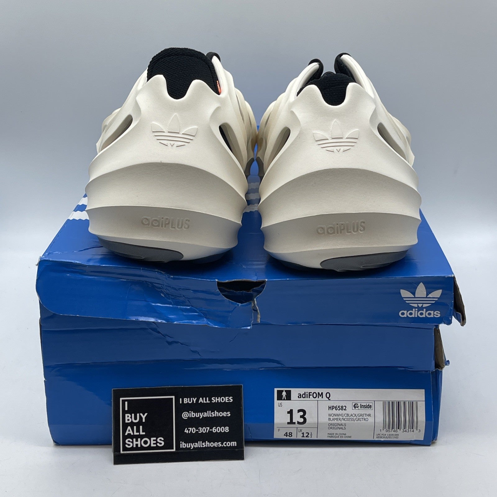 Size 13 - Adidas adiFOM Q Wonder White Black (HP6582)