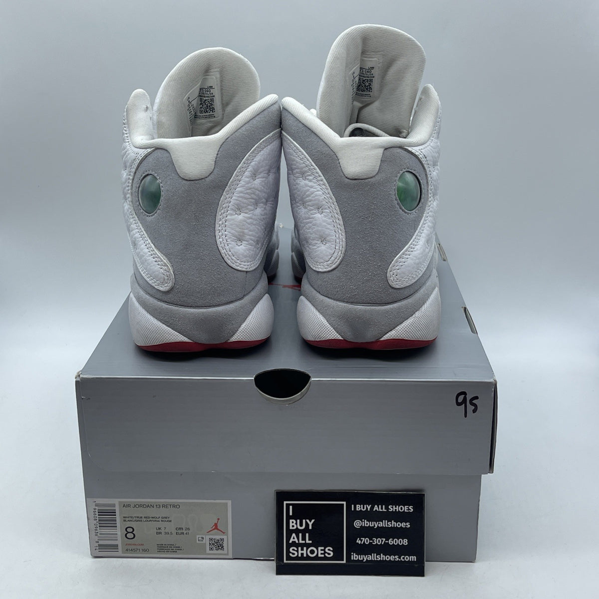 Size 8 - Air Jordan 13 Retro White Wolf Grey (414571-160)