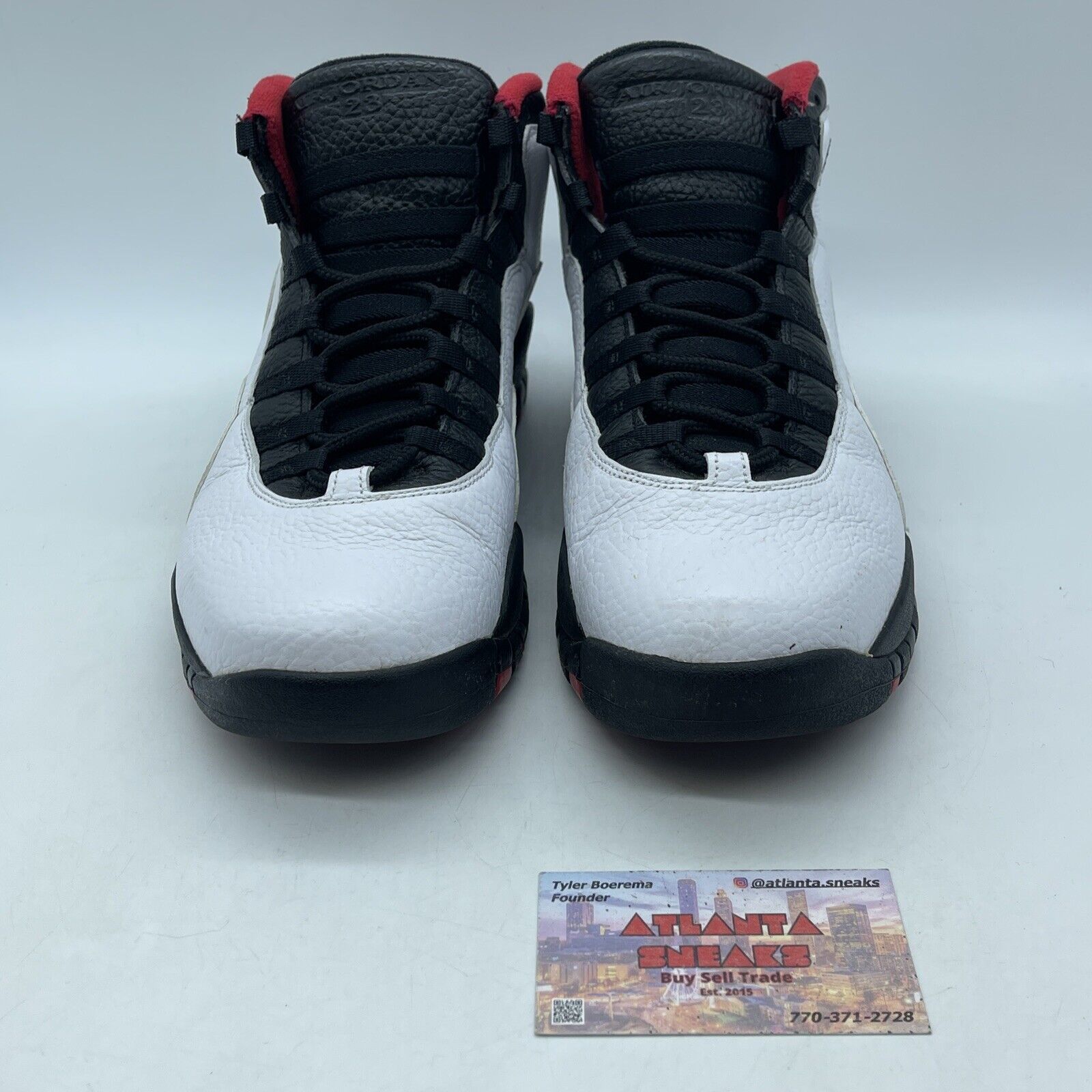 Size 10.5 - Air Jordan 10 Double Nickel White Black Leather (310805-102)