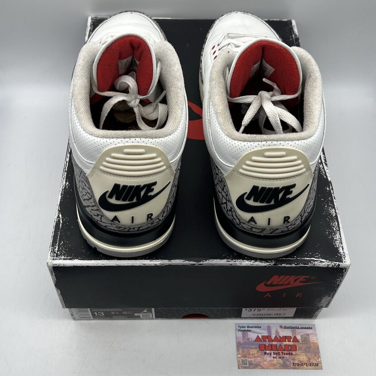 Size 13 - Jordan 3 Retro Mid White Cement Reimagined Red Black (DN3707-100)