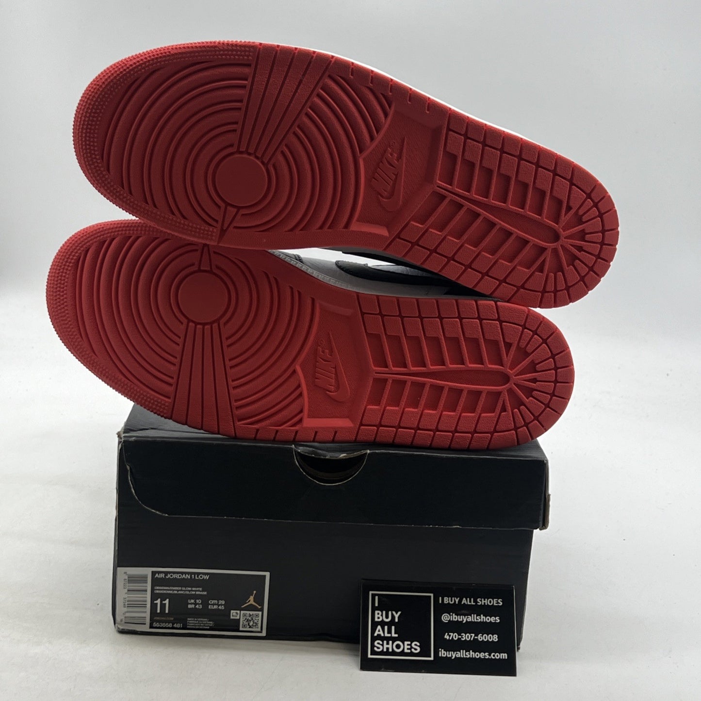 Size 11 - Air Jordan 1 Retro Low Obsidian Ember (553558-481)