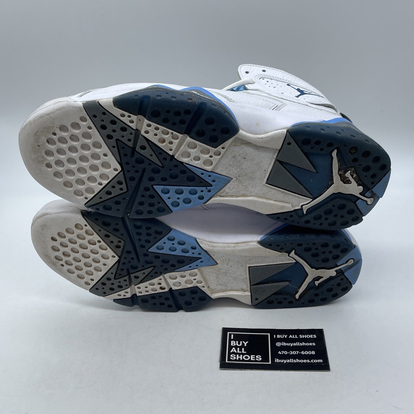Size 9.5 - Air Jordan 7 Retro 2015 French Blue White Grey Leather (304775-107)