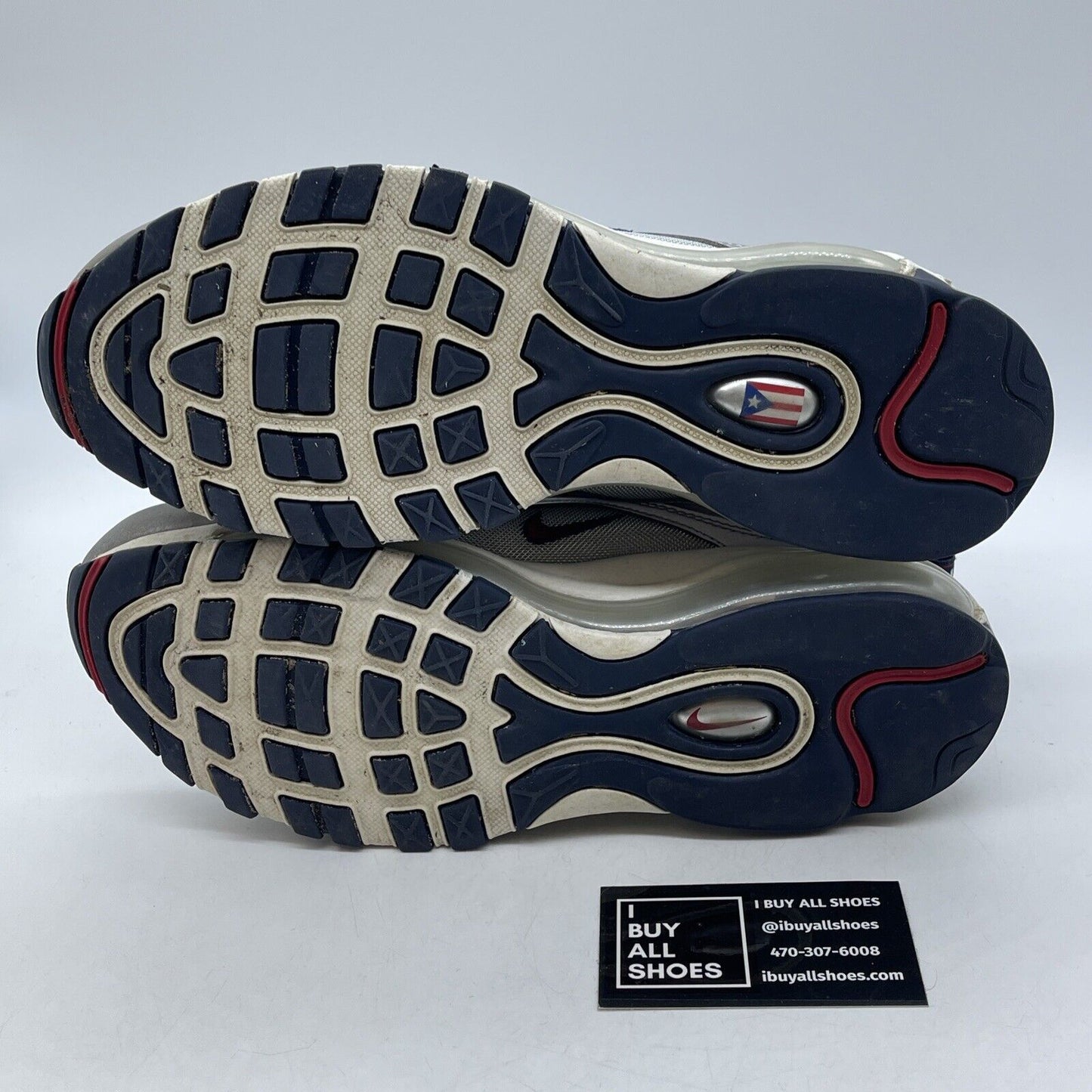 Size 9 - Nike Air Max 97 OG SP Puerto Rico Grey Blue Suede Leather (DH2319-001)