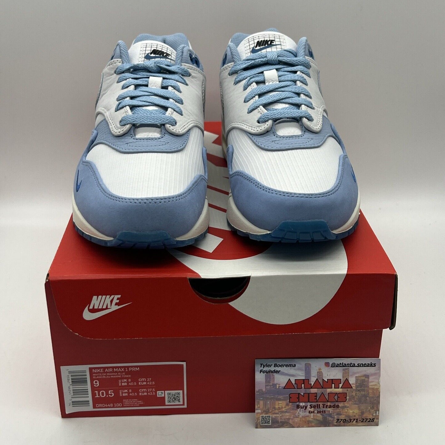 Size 9 - Nike Air Max 1 Premium Air Max Day - Blueprint Brand New Og All DS