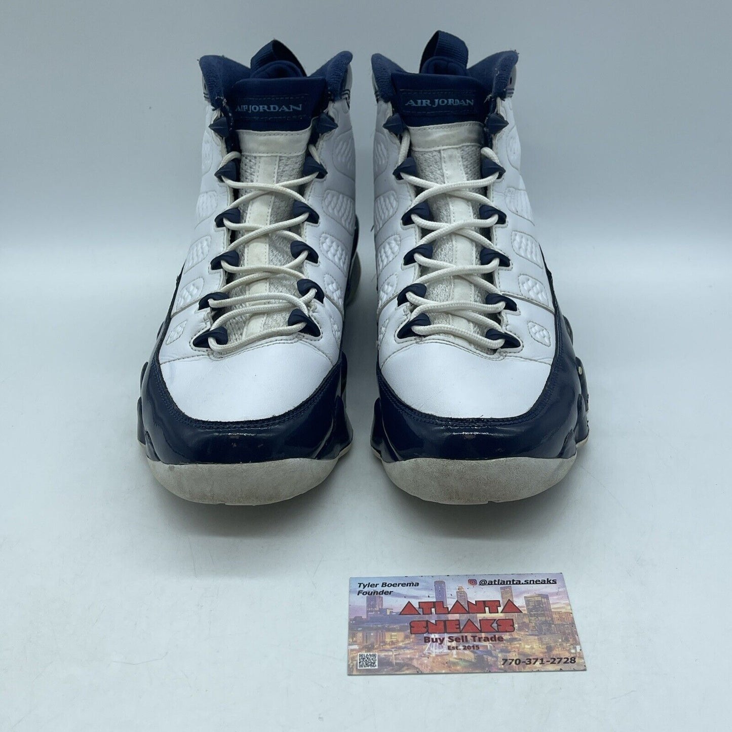 Size 9.5 - Air Jordan 9 Retro UNC Blue White Leather (302370-145)