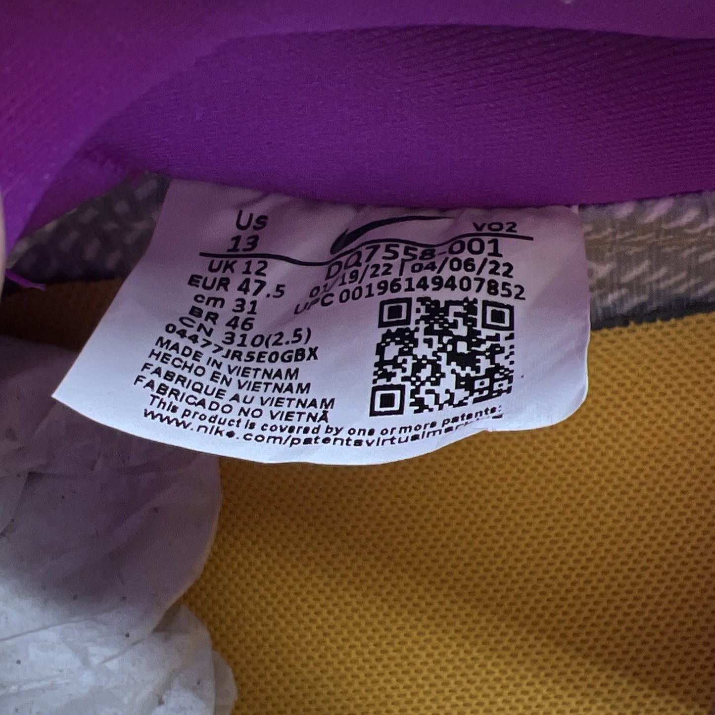 Size 13 - Nike Undercover x Air Force 1 SP GORE-TEX Low Grey Fog (DQ7558-001)