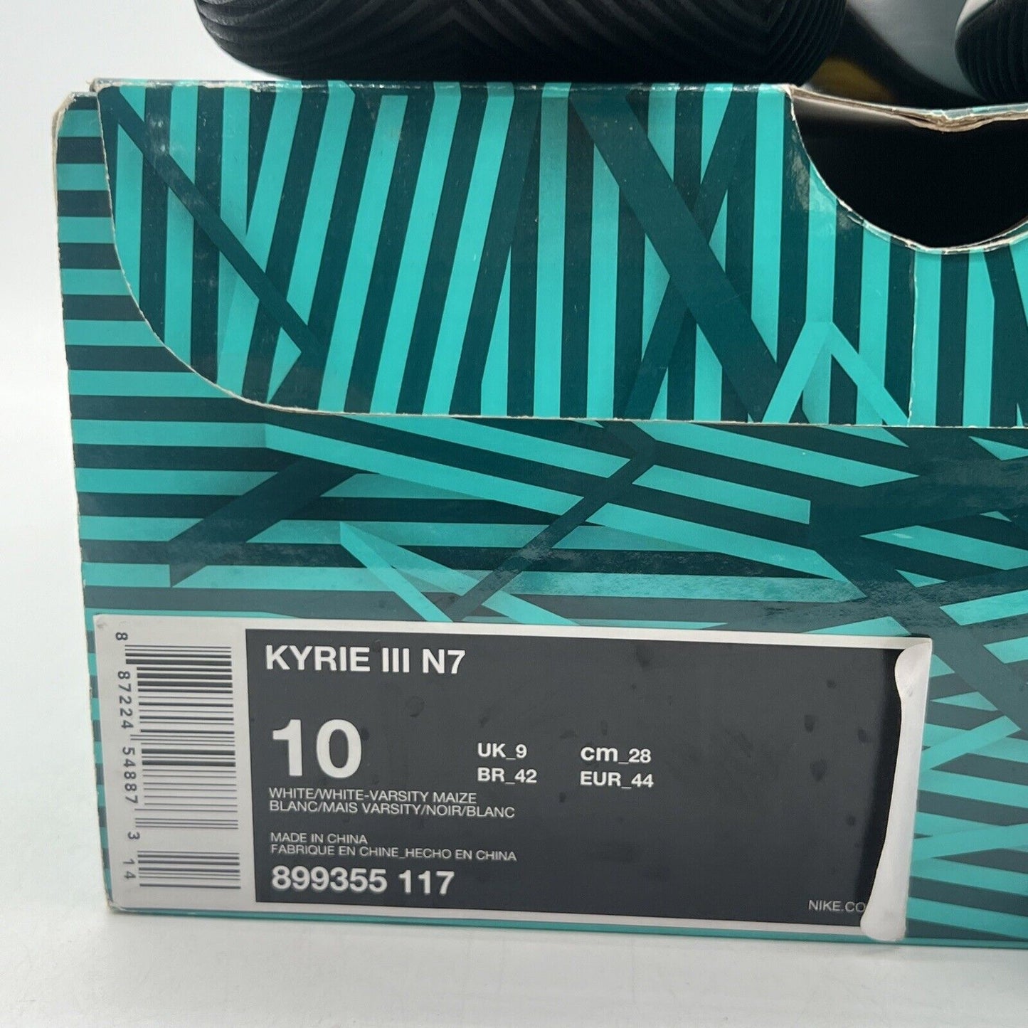 Size 10 - Nike Kyrie 3 N7 (899355-117) Black White Yellow