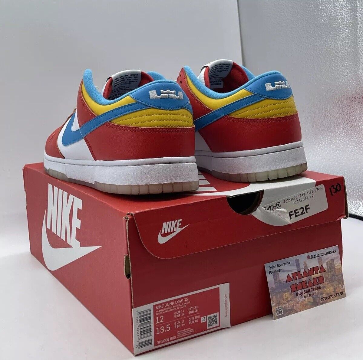 Size 12 - Nike Dunk Low x LeBron James x Fruity Pebbles Red Multi (DH8009-600)