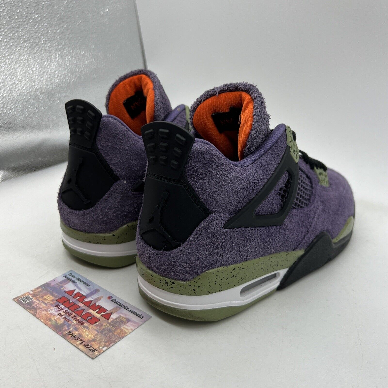 Size 7.5 - Jordan 4 Retro Mid Canyon Purple W Green Black White (AQ9129-500)