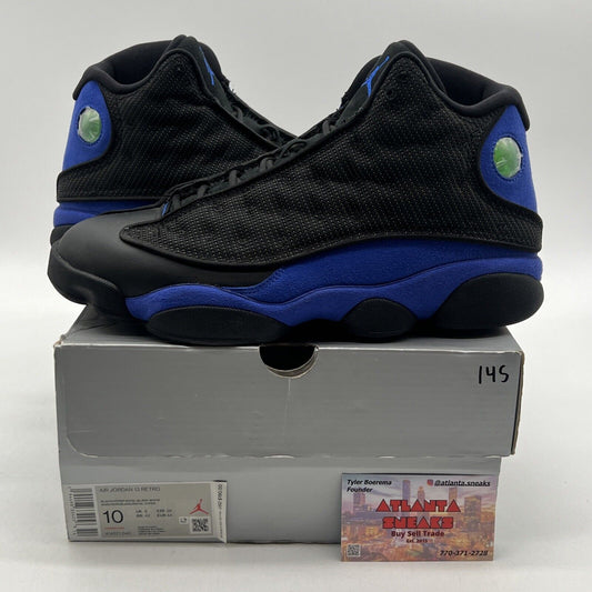 Size 10 - Jordan 13 Retro Hyper Royal 2020 Black Leather Suede (414571-040)