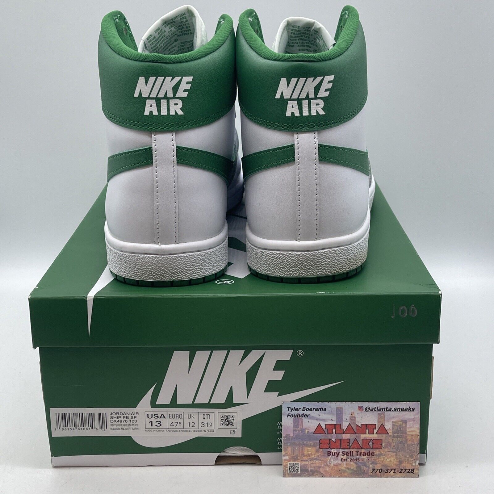 Size 13 - Nike Air Ship Pine Green White Leather (DX4976-103)