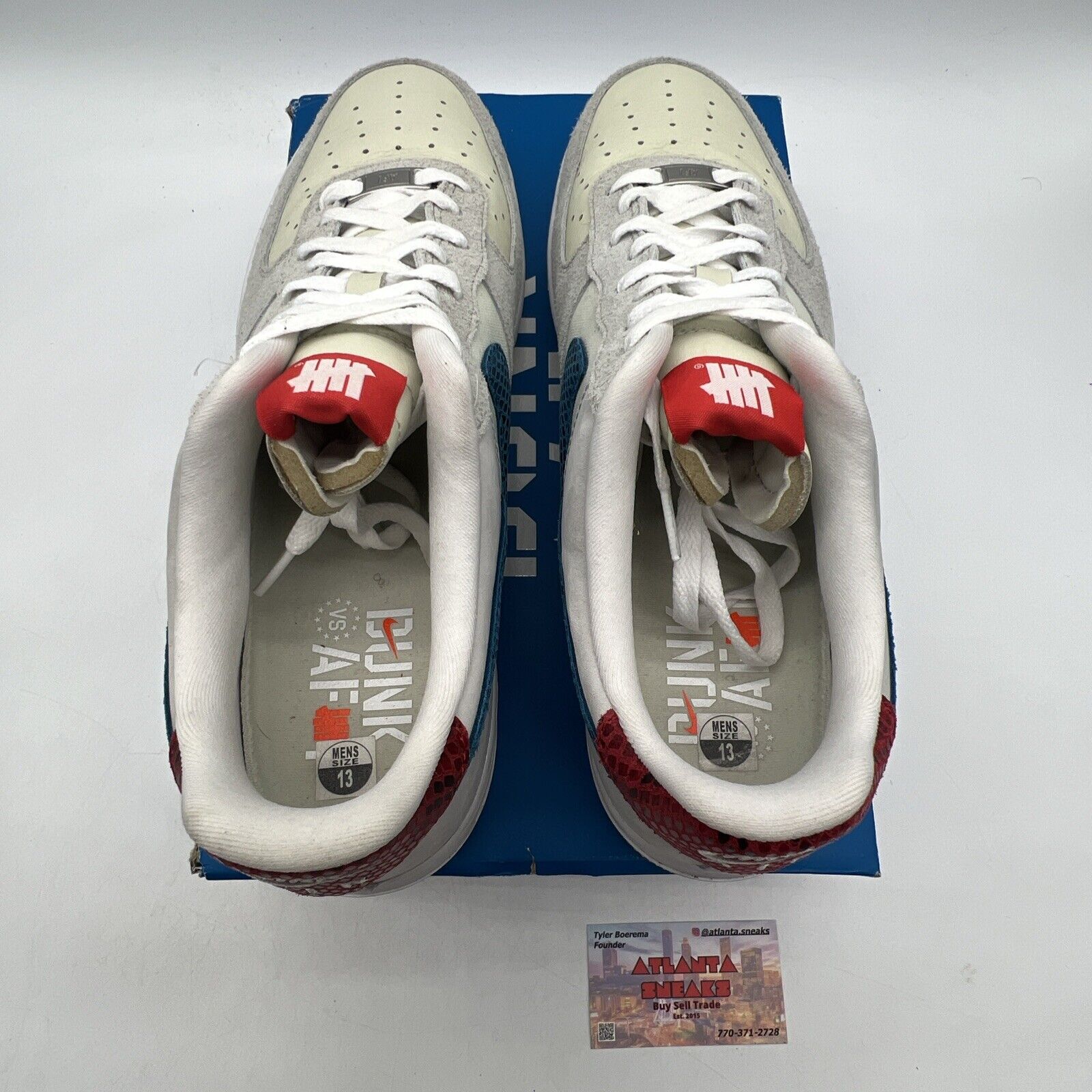 Size 13 - Nike Undefeated x Air Force 1 Low 5 On It Blue Suede (DM8561-001)