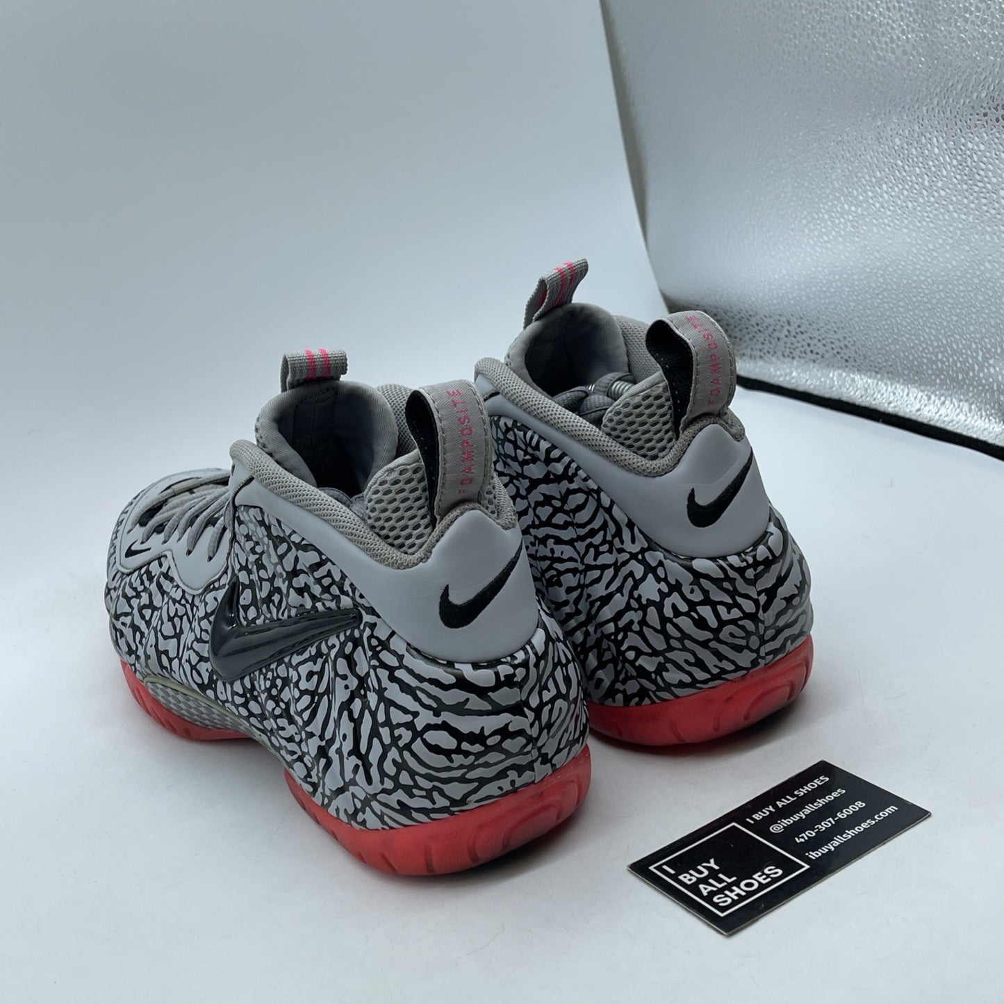 Size 11.5 - Nike Air Foamposite Pro PRM Elephant Print Grey Black (616750-002)