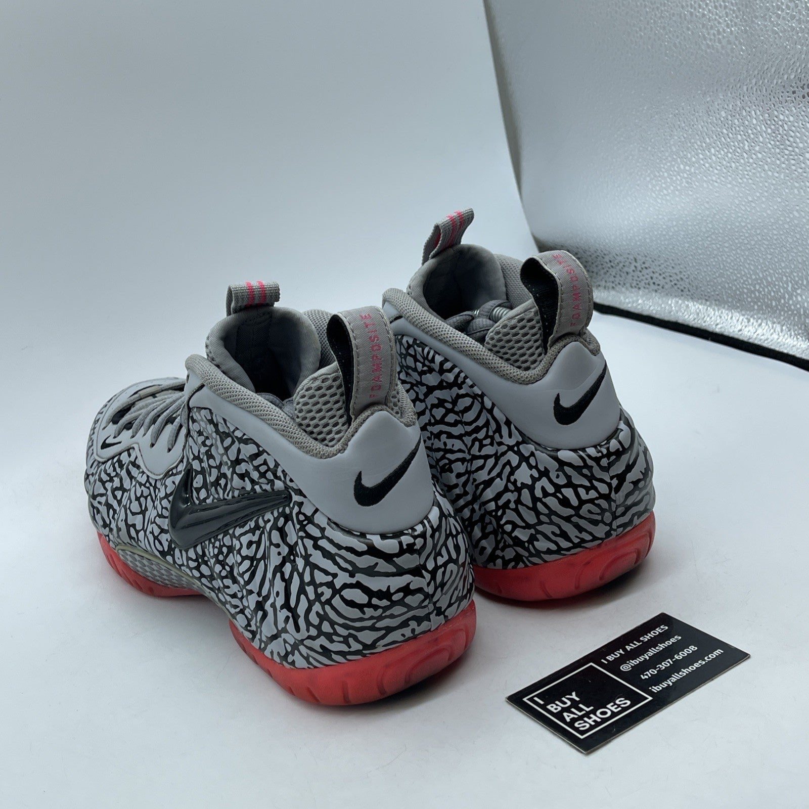 Size 11.5 - Nike Air Foamposite Pro PRM Elephant Print Grey Black (616750-002)