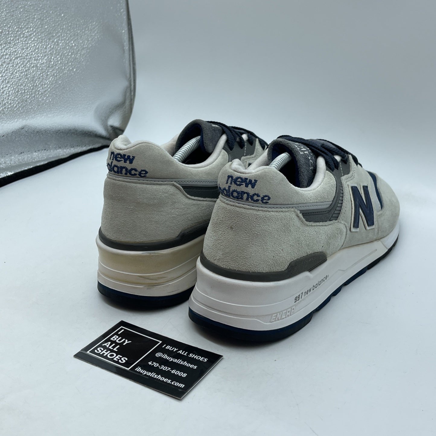 Size 12 - New Balance J Crew x 997 Moonshot Grey blue Suede (M997JC2)
