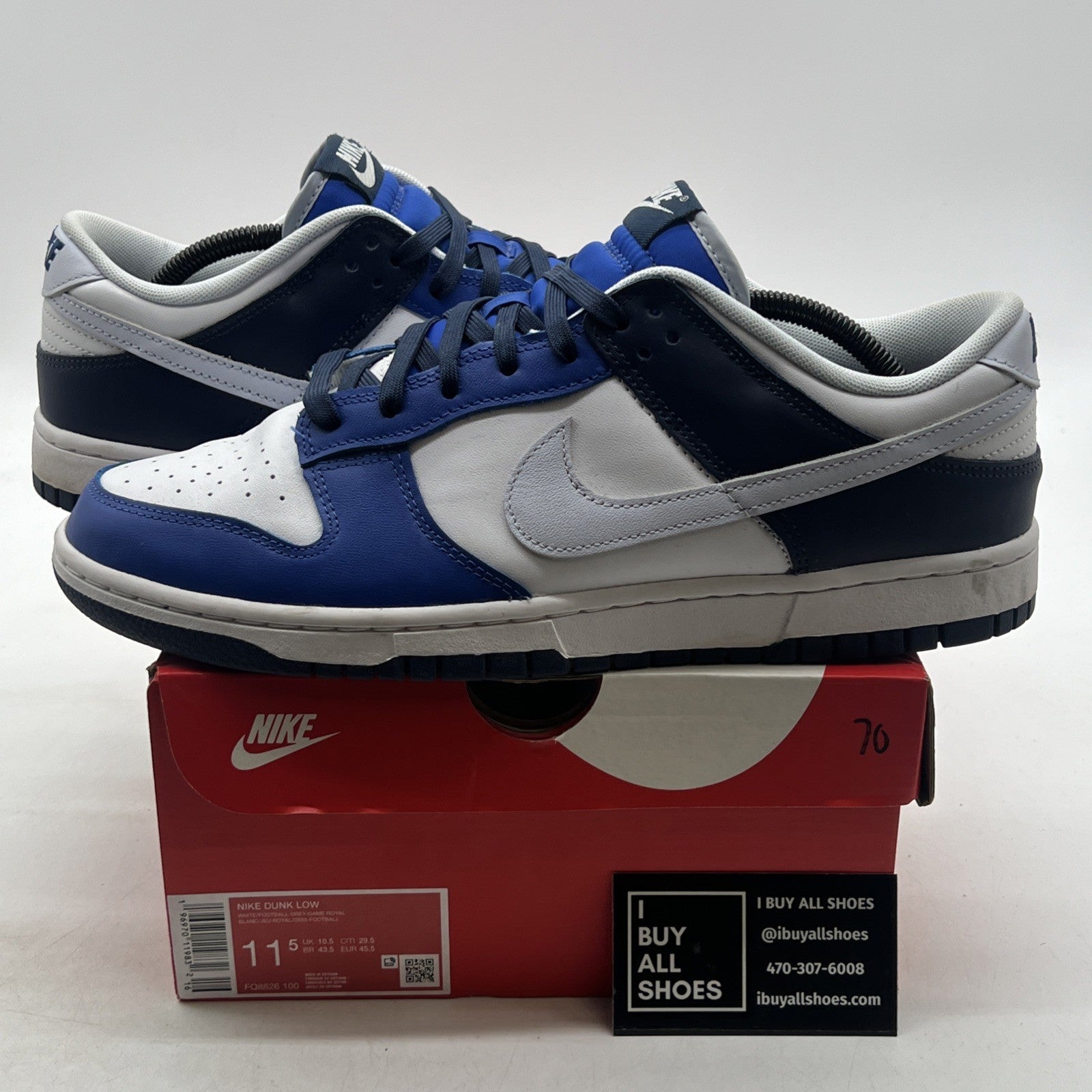 Size 11.5 - Nike Dunk Low Game Royal Navy (FQ8826-100)
