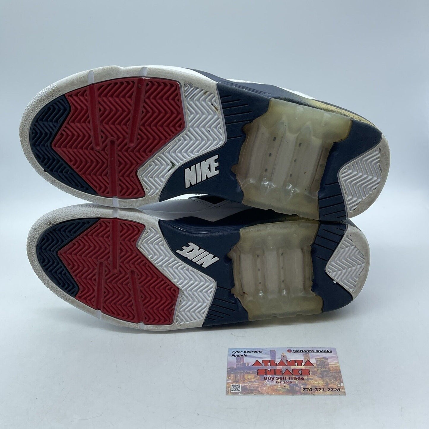 Size 10 - Nike Air Force 180 2012 Dream Team Blue White Leather  (310095-100)