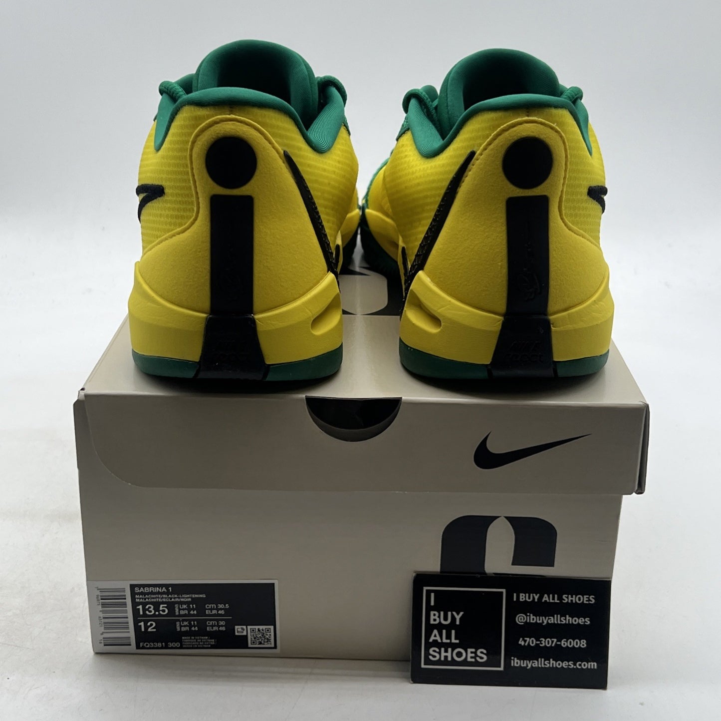 Size 13.5 - Nike Sabrina 1 Oregon Ducks W (FQ3381-300)