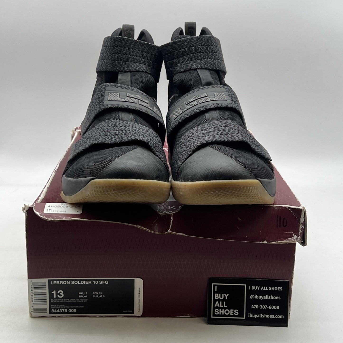 Size 13 - Nike LeBron Soldier 10 SFG Black Gum (844378-009)