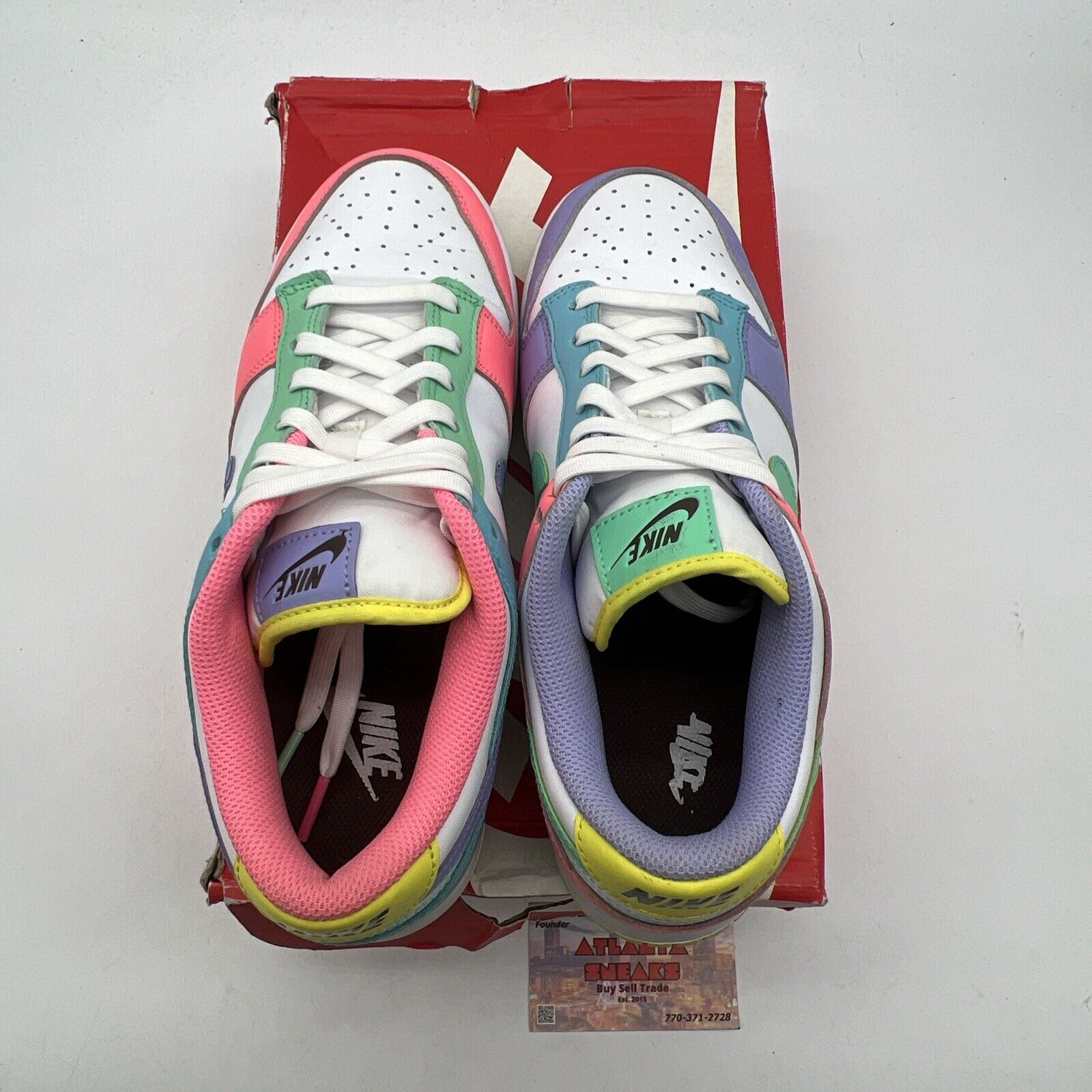 Size 9.5 - Nike Dunk SE Low Candy W White Pink Purple Leather (DD1872-100)