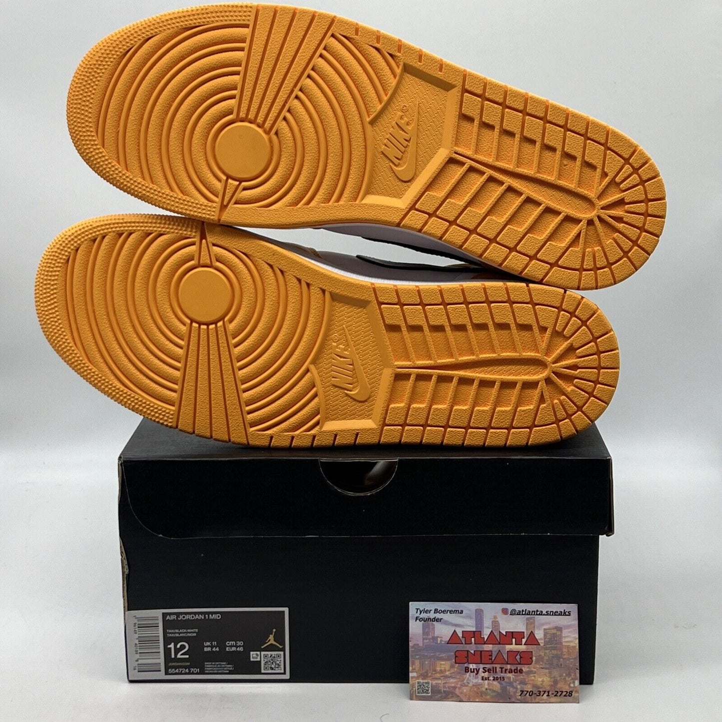 Size 12 - Jordan 1 Mid Reverse Yellow Toe 2022 Brand New  Og All