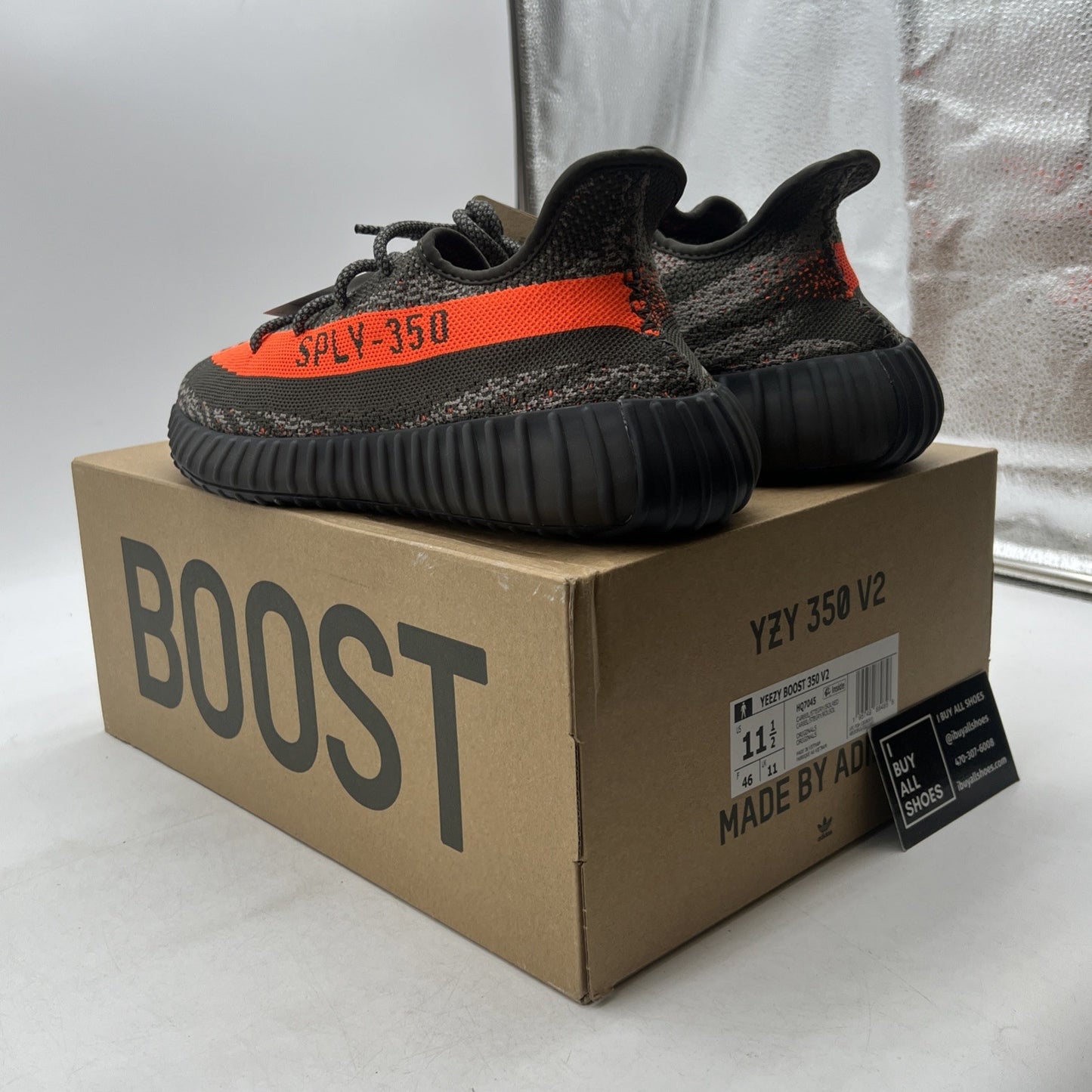 Size 11.5 - adidas Yeezy Boost 350 V2 Low Carbon Beluga (HQ7045)